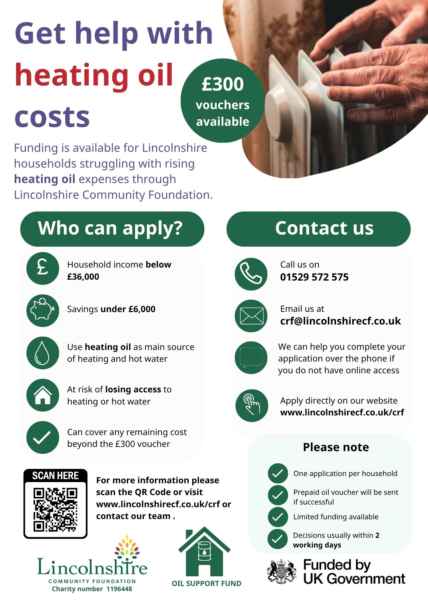 Help with Heating Oil Costs in Lincolnshire